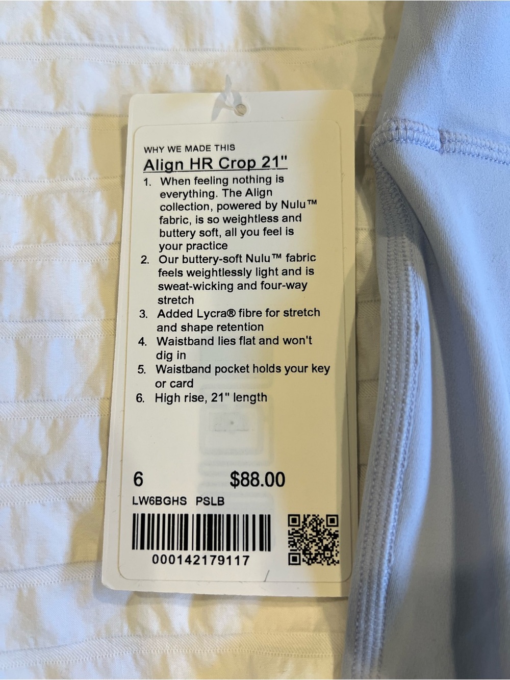 lululemon athletica Align HR Crop 21" - Light Blue